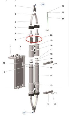 1020805 Valvole a pizzico nero con rivestimento in polvere di pistole per la macchina Pp07