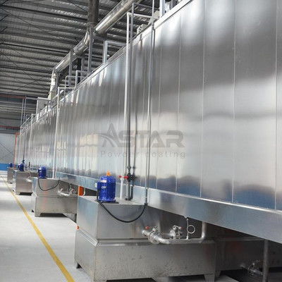 Equipaggiamento di pretrattamento della superficie della linea di rivestimento in polvere elettrostatica in galleria sospesa