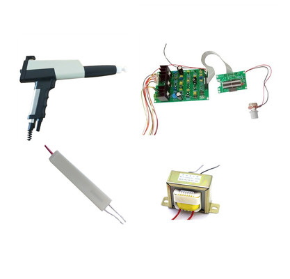 ASG01 PG Grigio 4 componenti set completo pistola manuale di rivestimento in polvere da 100KV