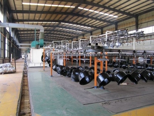 Linea di rivestimento in polvere elettrostatica automatica del centro delle ruote