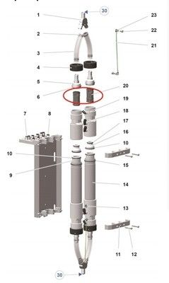 1020805 Parti di Pistola per Verniciatura a Polvere Black Pinch Valve per Macchina Pp07