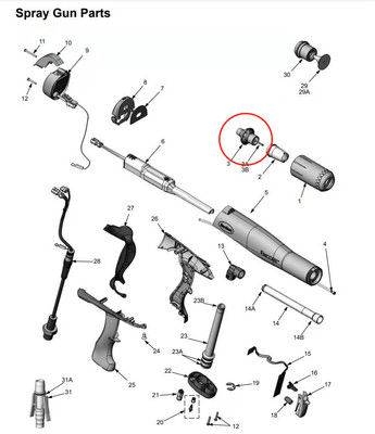 Sostituzione dell'assemblaggio dell'elettrodo 1083137 per la pistola a spruzzo manuale Nordson Encore