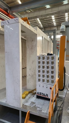 Linea di rivestimento in polvere del sistema di trasportatore senza potenza a profilo orizzontale in alluminio
