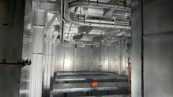 Linea di rivestimento in polvere del sistema di trasportatore senza potenza a profilo orizzontale in alluminio