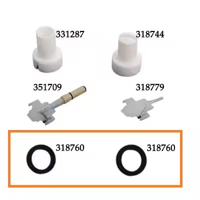 318760 PG1 Flat And Round Jet Nozzle Contact Ring Powder Coating Gun Ricambi con supporto OEM personalizzabile