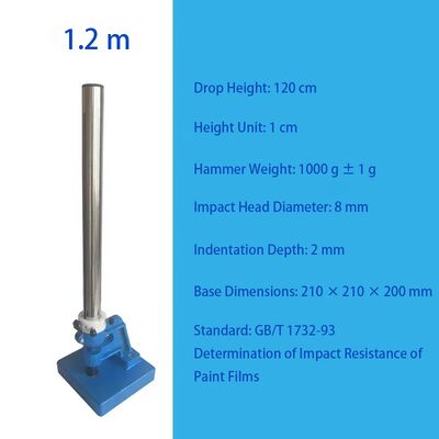 Testatore di impatto della pellicola di vernice / testatore di impatto del martello a caduta - Testatore di resistenza all'impatto della vernice per rivestimento metallico (Gb/T 1732)