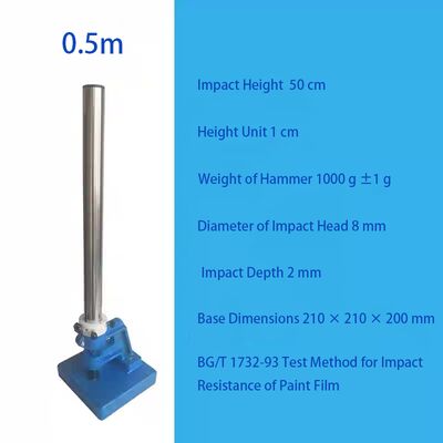 Testatore di impatto della pellicola di vernice / testatore di impatto del martello a caduta - Testatore di resistenza all'impatto della vernice per rivestimento metallico (Gb/T 1732)