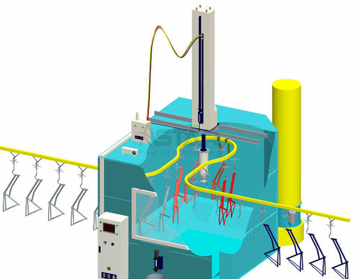 Linea di mano elettrostatica della polvere del disco, attrezzatura di verniciatura liquida elettrostatica