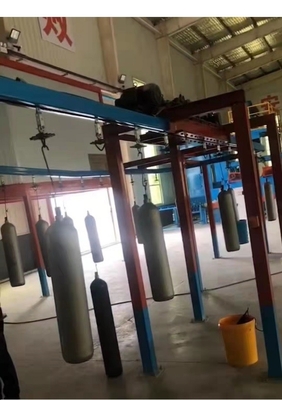 Linea di rivestimento elettrostatica robusta della polvere cilindro di ossigeno medico